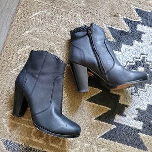 Joie Black Leather Ankle Boots